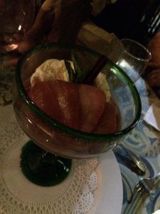 Poached Pears in Red Wine 