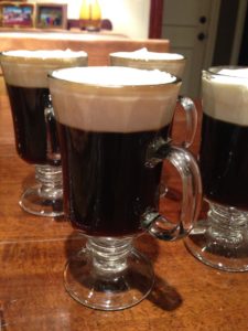 Irish Coffee to go with Stout Cheddar-Cheese Cheesecake
